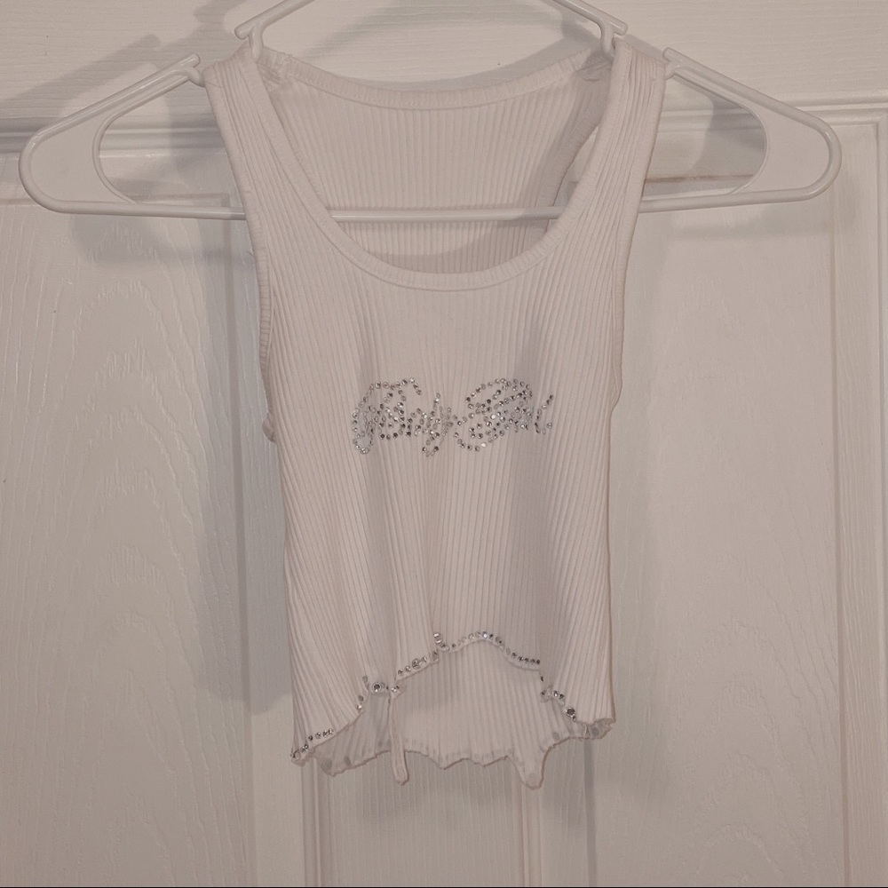 rhinestone ’baby girl’ tank top